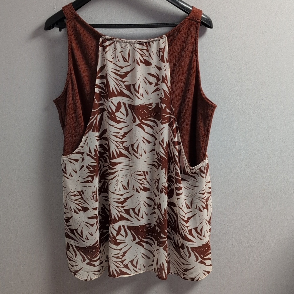 ❤️NWT❤️ Rockmans Woven Layer Top, XL, Rust Pal Colour - Picture 5 of 8